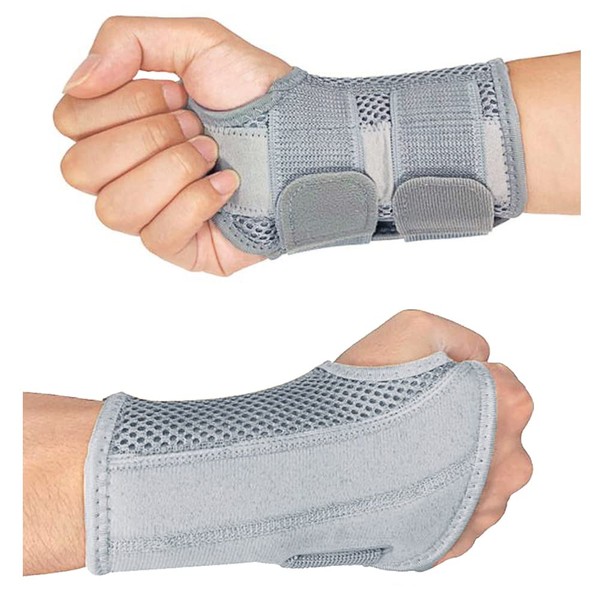 HYCOPROT Adjustable Wrist Supports Brace with 2 Metal Straps for