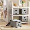 Huolewa Upgraded Portable File Organizer Box with Lid, Collapsible Linen