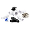 Zelsius Pool Bypass Set, 12 Pieces, Universal 3-Way Valve for
