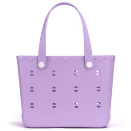 Armerssi Rubber Beach Tote Bag Medium for Women | Durable Rubber Bag Waterproof Washable Versatile Modern Tote Bags