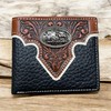 Western Stakes Mens Wallet Floral Tooled Cowboy Praying Concho Embossed