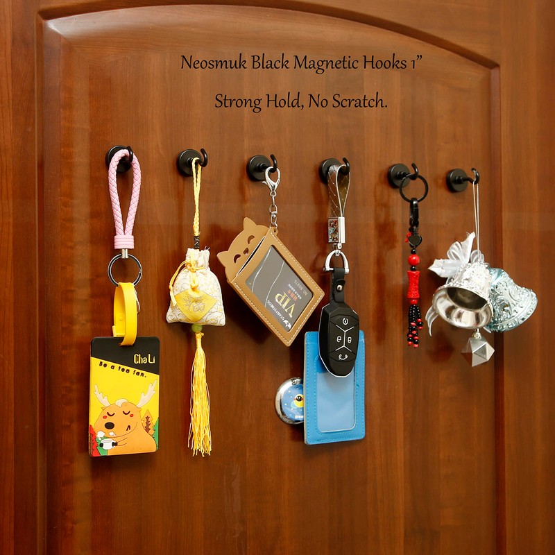 Neosmuk Black Magnetic Hooks, 30 kg High Performance Earth Magnets
