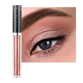 Metallic Liquid Glitter Eyeshadow Stick | Long-Lasting, Quick-Drying, Waterproof Shimmer Highlighter for Smokey & Sparkly Eyes | Beauty Cosmetics Eye Shadow Makeup for Women & Girls - Pearl Beige
