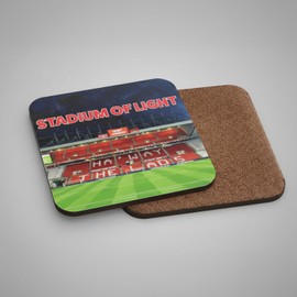 Willow Gifts Sunderland AFC Stadium of Light Coaster Cork Backed Memorabilia Gift for Black Cats Fans Footie Lovers Sports Collector