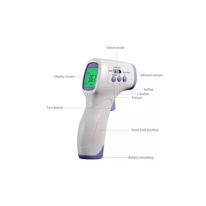 YHKY-2000 Thermometer Infrared Touch-Free Temperature Thermometer Digital LCD Non-Contact Infrared