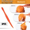 ZEACCT 10 Pieces Orange Peeler Set, Round Orange Peeler, Plastic