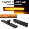 Tonsya Kit de lente ahumada negra con luz LED ámbar