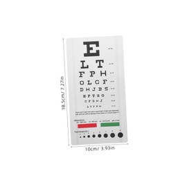 VILLFUL Portable Eye Test Chart Comprehensive Testing for Adults and PVC Eye Chart Set for Home Use User Friendly Design