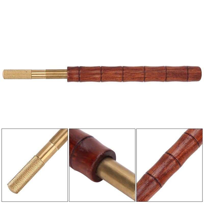 Wooden Handle Edge Oil Pen Brass Edge Dye Roller Applicator