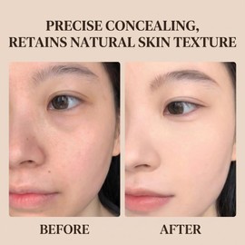 4 Colour Brand Full Coverage Palette with Brush - Waterproof Concealer, Hydrating Brightener Long Lasting Cream Concealer for Dark Circles, Ac-ne, Blemish & tat-to Cover Up Makeup,Light in Texture