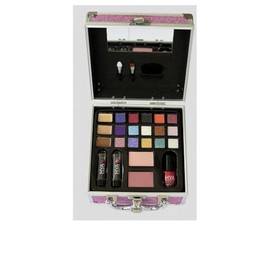 MYA Travel - Professional Makeup Case Including Shadow, Blush, Lipstick, Brush (MYA Travel Glitter Fashion)