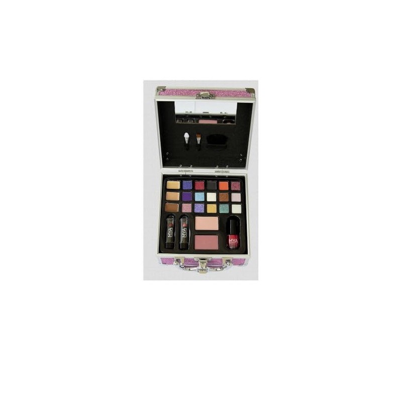MYA Travel - Professional Makeup Case Including Shadow, Blush, Lipstick,