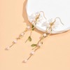 Cute Flower Leaf Dangle Earring for Women Lily Of The