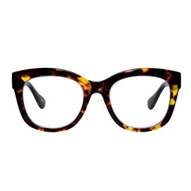 ZESAKER Oversized Reading Glasses for Women Men Trendy Large Frame Blue Light Blocking Readers with Spring Hinges Stylish Computer Readers Glasses Eyewear (Brown Tortoise,2.0)