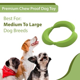 PetBuds Dog Toys Dog Frisbee Flying Disc Banana - Interactive Dog Toys for Boredom - Banana Shape Indestructible Dog Chew Toys - 2 in 1 Dog Treat Toy and Dog Chew Toys (Screamin Green, Large)