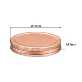 uxcell 24pcs Wide Mouth Mason Jar Lids, 86mm Mason Canning Jar Lids with Airtight Seal and Leakproof, Mason Storage Covers Caps for Mason Jar, Rose Gold