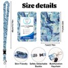JKDHJK ID Card Holder with Strap, Card Holder with Rotating