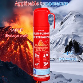 Fire Extinguishers with Mount, 2 Pack Versatile Fire Extinguishers Suitable for A, B, C, K Fire Types, Compact Water-Based Extinguisher for Home Vehicle Boat Kitchen Car Marine
