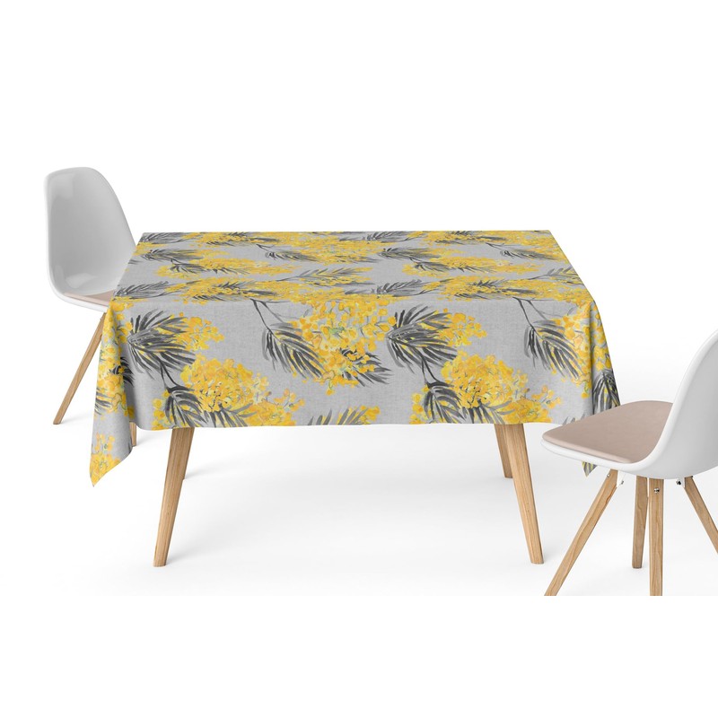 Martina Home Resin Tablecloth Mimosa Grey 240 x 140 cm