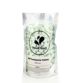 YouClean Refill Pack - 365 Toothpaste Tablets - Natural Remineralization & Whitening with Nano Hydroxyapatite - Travel or Daily Use - Fluoride Free (Matcha365)