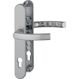 HOPPE Liege 3915724 Door Handle Set on Narrow Plate Door Thickness 67-72 Stainless Steel Effect