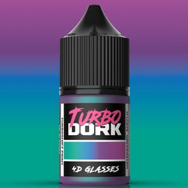 Turbo Dork 4D Glasses TurboShift Acrylic Paint 22ml Bottle - Water-based Non-Toxic Metallic Color Shifting Paint