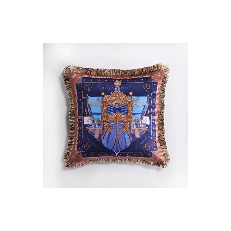 VenusL Tassels Double-Sided Velvet Decorative Throw Pillow Covers,Luxury Medieval European