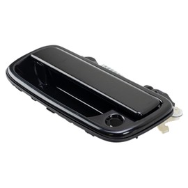 TRQ Front Left Exterior Door Handle Black Drivers Side Compatible with 1995-2004 Toyota Tacoma