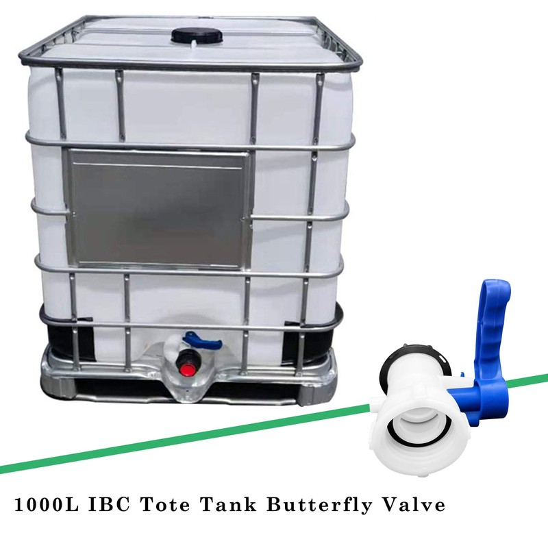 Muasopst Tote Tank Adapter, 1000L IBC DN40 Butterfly Valve Switch