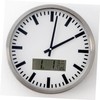jojofuny Multifunctional Display Wall Clock with Lunar Calendar Temperature Elegant