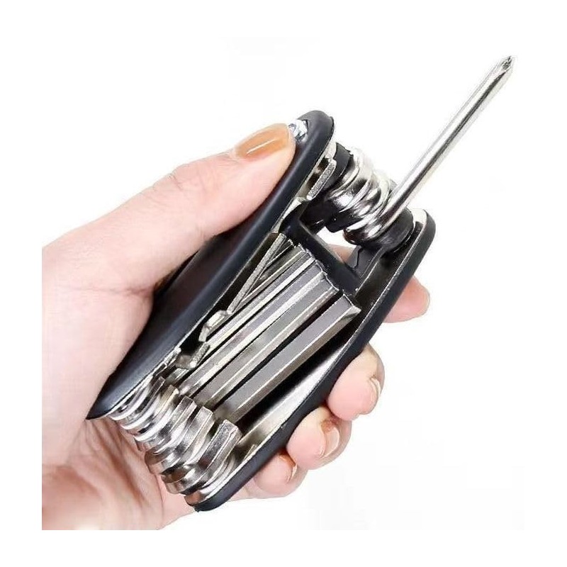 Bicycle Tool, Portable, Multi-Tool, Portable, 16-in-1 Tool Set, Allen Wrench,