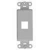Leviton QuickPort Decora Insert, 1-Port, 41641-GY, Grey