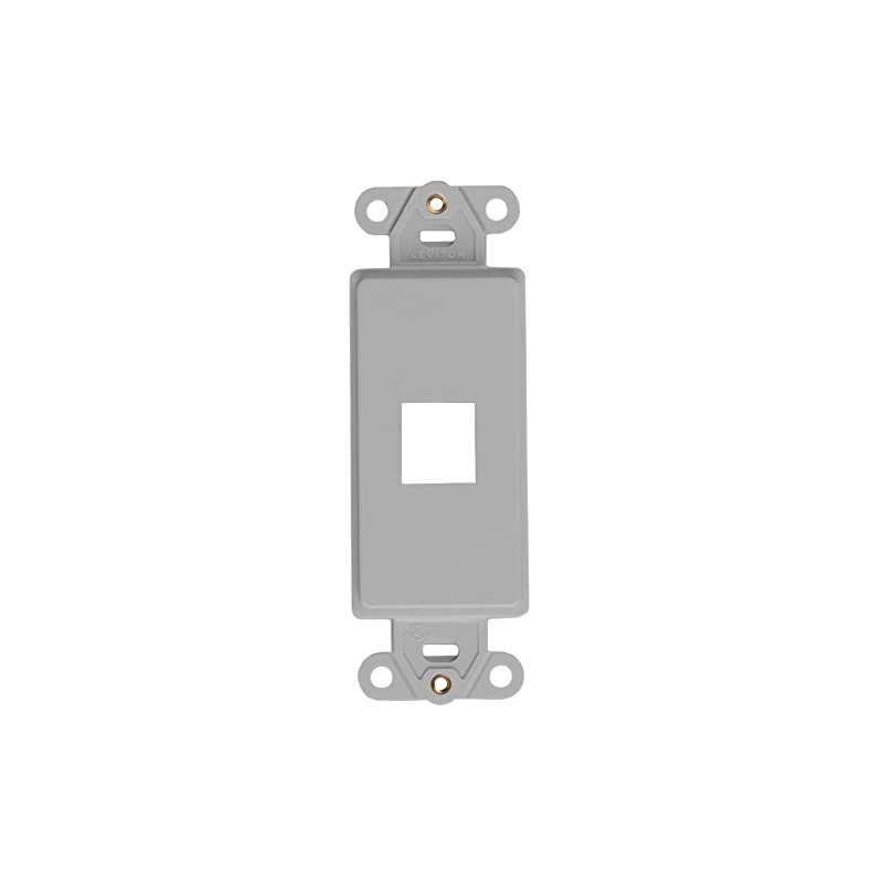 Leviton QuickPort Decora Insert, 1-Port, 41641-GY, Grey
