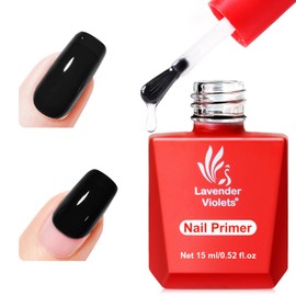 Lavender Violets 15ml Nail Primer for Gel Nail Polish, Fast Air Dry, Acid-Free Dehydrator Base Bond Foundation A108