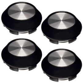 Negs-S Wheel Center Cap, 2.7 inches (68 mm), Bore Diameter 2.5 inches (63 mm), 4 Pieces, General Purpose Item, 8 Colors, Black & Stainless Silver