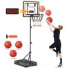 Kids Indoor Basketball Hoop with Scoreboard & Timer,Toddler Adjustable Height
