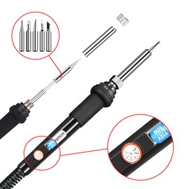 Tougs Soldering Iron Kit 60W Adjustable Temperature Controlled Welding Tool Set with Carry Box