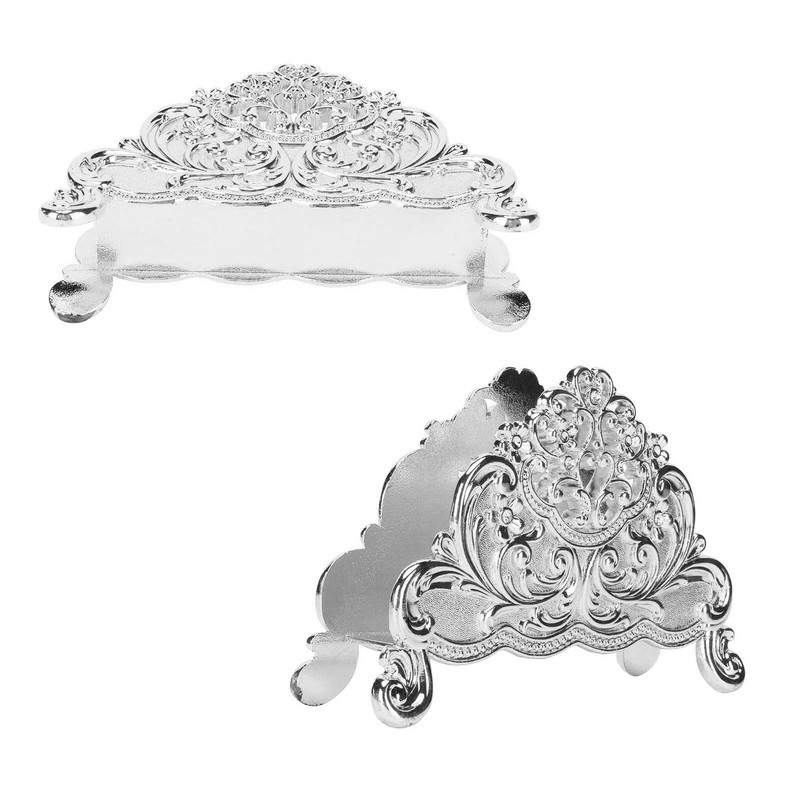 Napkin Holder European Style Metal Hollow Flower Pattern Paper Tissue