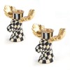 MacKenzie-Childs Courtly Check Moose Candlesticks