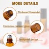 ZEJIA 3ml Roller Bottles 12Pack Amber Thick Glass Essential Oil