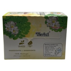 Moringa Té (Moringa Oleifera Tea) - 25 Tea Bags - Vegan, 100% Natural - Premium Therbal Brand