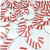 ABOOFAN 50pcs Christmas Painting Button Wooden Crafts Buttons Christmas Doll
