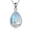 Mermaid Necklace Teardrop Moonstone Ocean Jewelry for Women Female Gift