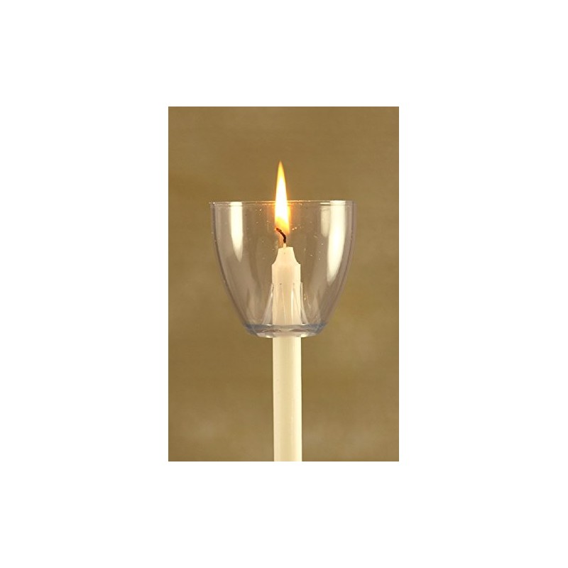 Clear Wind Cups with Candles - Made in USA
