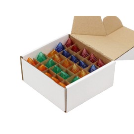 Creative Hobbies Pack of 25 C7 Faceted LED Multicolor Replacement Light Bulb, 0.7W LED Vintage Light Bulbs for C7 Outdoor String Lights, Candle Lamps, Night Lights, E12 Candelabra Base