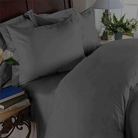 Elegant Comfort 1500 Thread Count Wrinkle Resistant Egyptian Quality Ultra Soft Luxurious 3-Piece Bed Sheet Set, Twin, Gray                           
