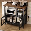 ChooChoo Farmhouse Coffee Bar Cabinet with Storage, Bakers Rack with