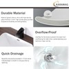 KARAMAG Small Bathroom Vessel Sink 16.7'' x 12.6'' Semi Recessed