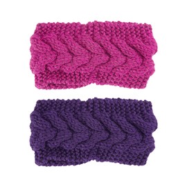 2 Piece Thermal Headband Set, Ear Warmers For Women, Thermal Headbands For Women, Knitted Headbands For Women, Head Warmers For Women