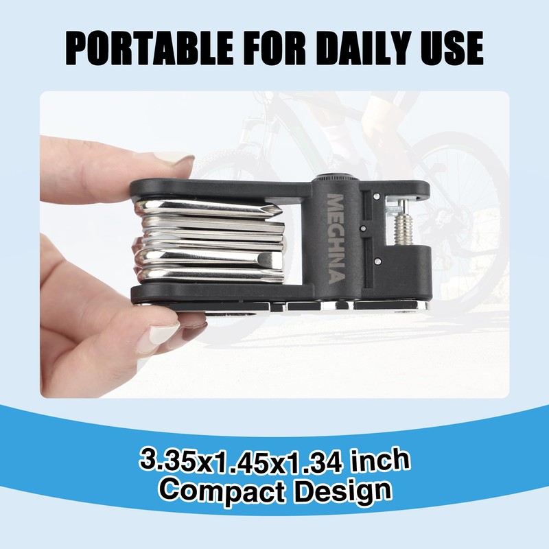 ZUKKA Foldable Bicycle Multifunctional Tool, 18 in 1 Bicycle Repair
